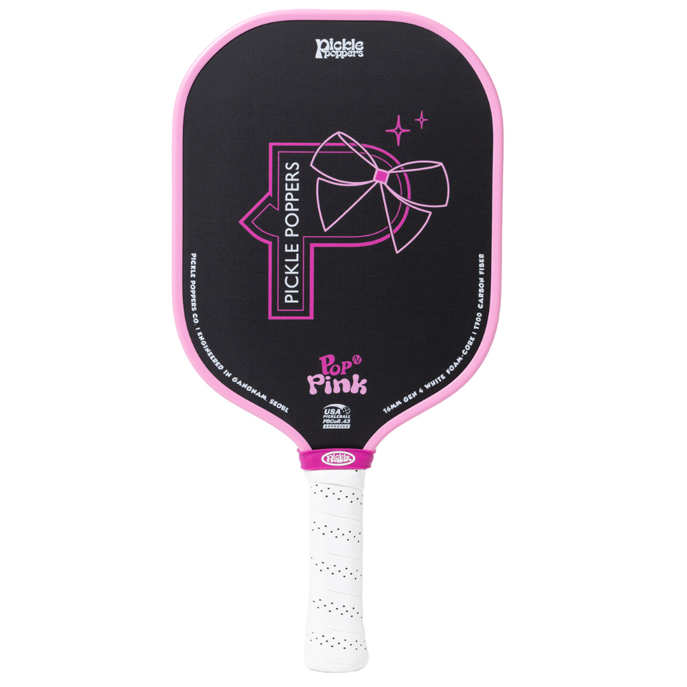 Pickle Poppers Pop N Pink Widebody 16mm pickleball paddle